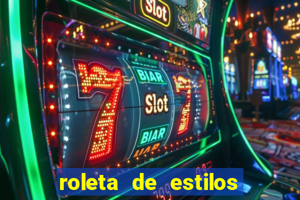roleta de estilos de roupas